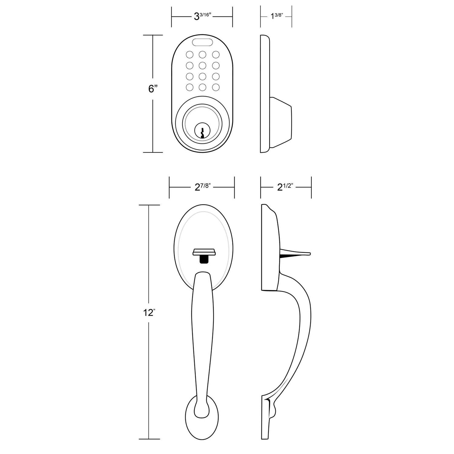 Milocks BXF-02OB Digital Deadbolt Door Lock and Passage Handleset Combo with Keyless Entry via Remote Control and Keypad Code fo - Image 5
