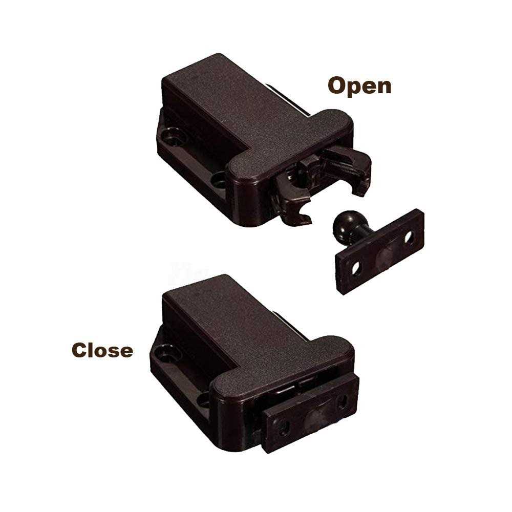 QEDT 8 Pack Push Latch,Touch Latch Safe Push Latch,Rebound self-Locking Device,Open Catch Lock Drawer Cabinet Catch Touch Latch Cupboard Bedroom - Image 4