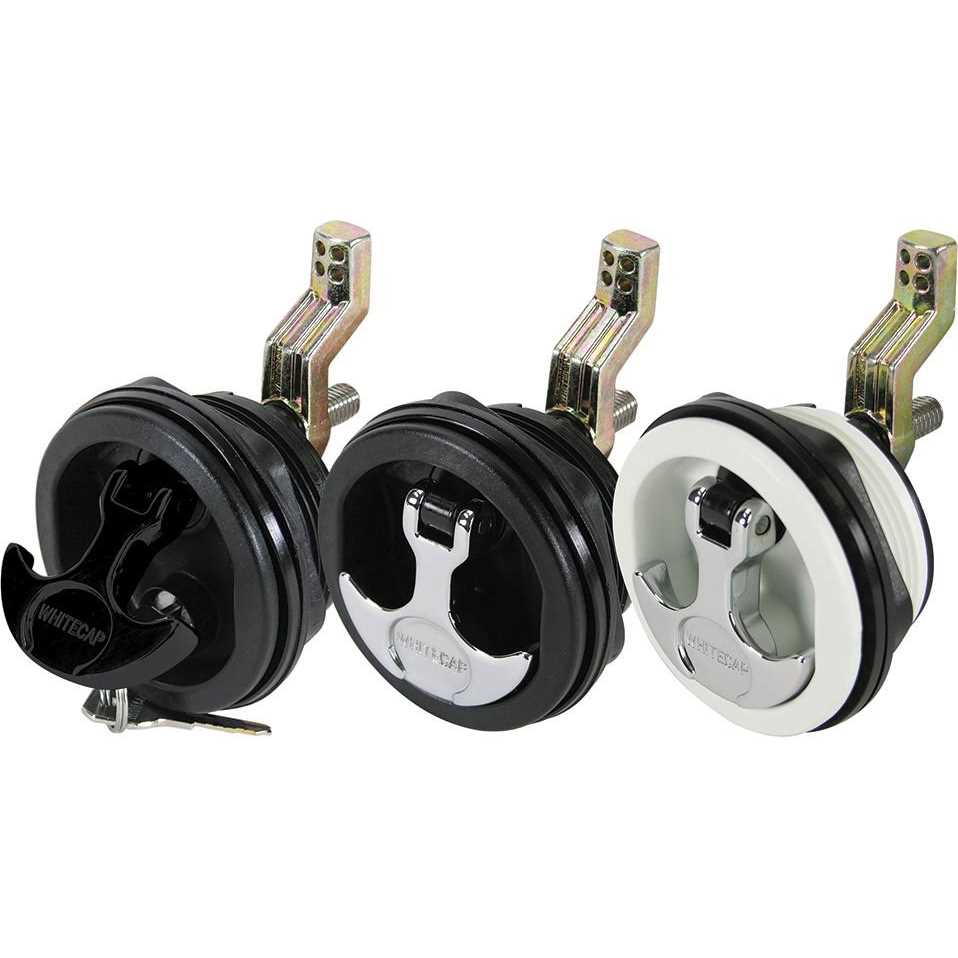 Whitecap T-Handle Latch Chrome Plated Zamac/White Nylon - Image 3