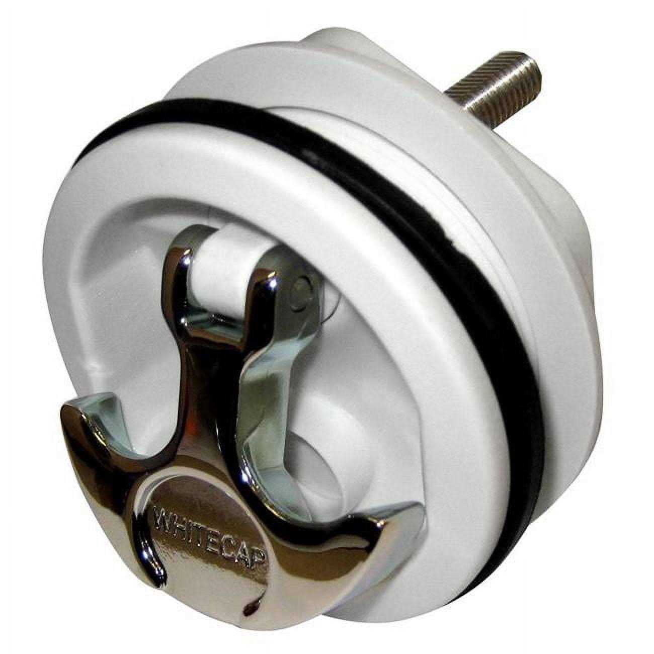 Whitecap T-Handle Latch Chrome Plated Zamac/White Nylon - Image 4