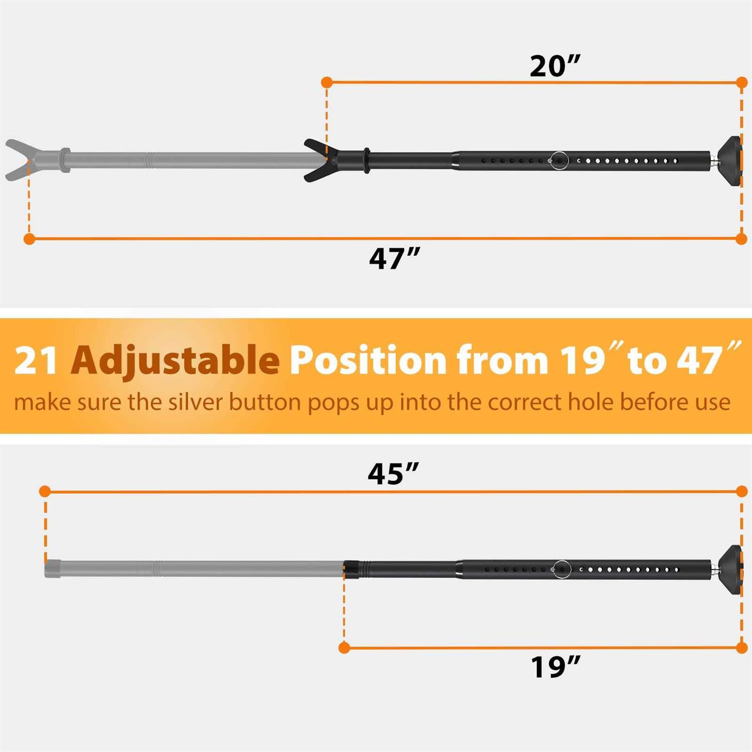Aeaskiey Door Security Bar Door Stoppers Barricade Safety Stick For Sliding Glass Patio Door - Image 5
